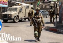 Israeli army clashes with Palestinians during raid in West Bank city of Ramallah, 26 August 2025