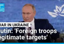 Putin says foreign troops in Ukraine would be legitimate targets, 5 September 2025