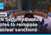 UN Security Council votes to reimpose Iran nuclear sanctions, Tehran blasts ‘illegal’ move, 20 September 2025