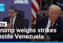 Trump weighs strikes targeting cartels inside Venezuela, 6 September 2025