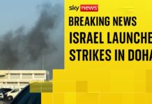 Israel launches strikes targeting Hamas leaders in Qatar’s capital Doha, 9 September 2025