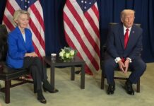 President Trump has a Pull-Aside with the President of the European Commission, 23 September 2025