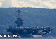 USS Ford takes part in NATO show of force in North Sea, 25 September 2025