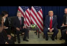 President Trump has a Pull-Aside with the President of Uzbekistan, 23 September 2025