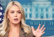 White House holds briefing as first government shutdown in more than 6 years begins, 1 October 2025