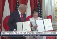 President Trump Participates in a Signing Ceremony with the Prime Minister of Japan, 28 October 2025