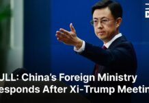 China’s Foreign Ministry Responds After Xi-Trump Meeting in South Korea, 30 October 2025