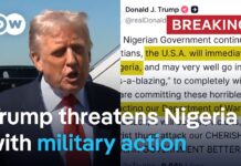 US President Trump says he has asked the Pentagon to plan military action in Nigeria, 2 November 2025