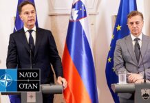 NATO Secretary General with the Prime Minister of Slovenia Robert Golob, 13 October 2025