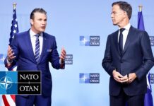 NATO Secretary General with U.S. Secretary of Defense Pete Hegseth on 15 October 2025