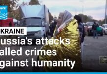 Russia’s repeated attacks on civilians in Ukraine called crimes against humanity, 28 October 2025
