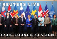 Nordic leaders hold press conference during Nordic Council session, 28 October 2025