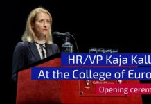 Keynote speech by HR/VP Kaja Kallas at the opening ceremony of the academic year 2025-2026, 31 October 2025
