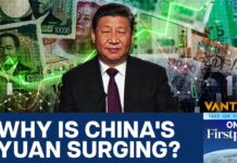 The Chinese yuan soars in global currency markets as the US dollar faces a downturn, 13 October 2025