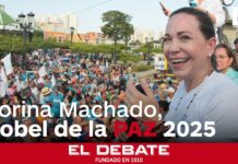 Peace Price Nobel to Carolina Macchado, 10 October 2025