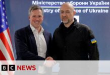 US military officials in Ukraine for Russia peace plan talks, 20 November 2025