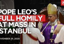 Pope Leo XIV’s Full Homily at Mass in Volkswagen Arena, Istanbul, Turkey, 29 November 2025