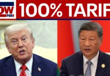Trump announces additional 100% tariff on China, 10 October 2025