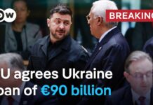 EU leaders agree on €90 billion loan to Ukraine, 18 December 2025