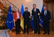 Presidents Costa and von der Leyen and NATO SG meet President of Ukraine 8 December 2025