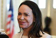 Maria Corina Machado holds news conference after giving Nobel Peace Prize medal to Trump, 16 January 2026