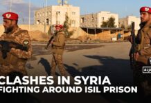 Syrian army clashes with Kurdish-led SDF near prison housing ISIL detainees, 20 January 2026