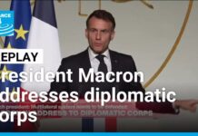 French President Macron addresses diplomatic corps, 8 January 2026