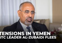 Saudi-led coalition in Yemen says STC leader al-Zubaidi has fled before talks in Riyadh, 7 January 2026