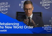 Alexander Stubb: Rebalancing the New World Order, 22 January 2026