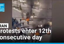 Iranians protest for 12th day as Kurdish opposition calls for general strike, 8 January 2026