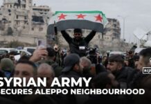 Syrian army secures Aleppo neighbourhood after SDF withdrawal, 11 January 2026