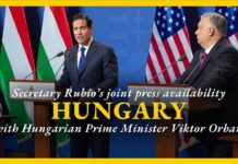Secretary Rubio holds a joint press availability with Hungarian Prime Minister Viktor Orban, 16 February 2026