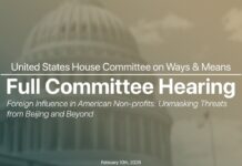 Hearing: Foreign Influence in American Non-profits: Unmasking Threats from Beijing and Beyond, 10 February 2026