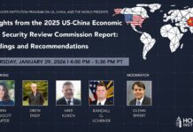 The 2025 US-China Economic and Security Review Commission Report: Findings And Recommendations, 29 January 2026