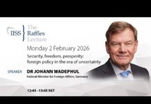 Security, freedom, prosperity: foreign policy in the era of uncertainty, Federal Minister for Foreign Affairs of Germany Dr Johann Wadephul, 2 February 2026