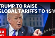 Donald Trump to raise global tariffs to 15% after ‘anti-American’ Supreme Court verdict, 21 February 2026