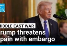 Trump threatens Spain with trade embargo for criticism of Iran campaign, 4 March 2026