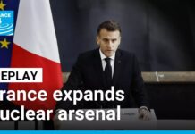 Emmanuel Macron announces France to increase size of nuclear arsenal, 2 March 2026