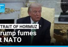 Trump fumes at NATO for refusing to help secure the Strait of Hormuz, 18 March 2026