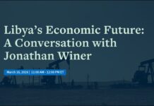 Libya’s Economic Future: A Conversation with Jonathan Winer, 16 March 2026
