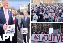 Demonstrators in Slovenia Protest Jansa, Trump Ties and Foreign Interference Claims, 21 March 2026